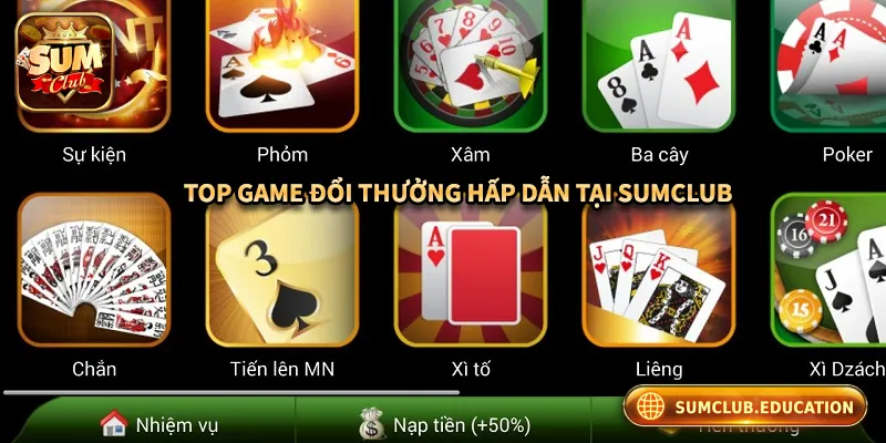 SUMCLUB - Trang Chủ SUM CLUB Chính Thức | Link Tải iOS/APK Top game đổi thưởng hấp dẫn tại Sumclub